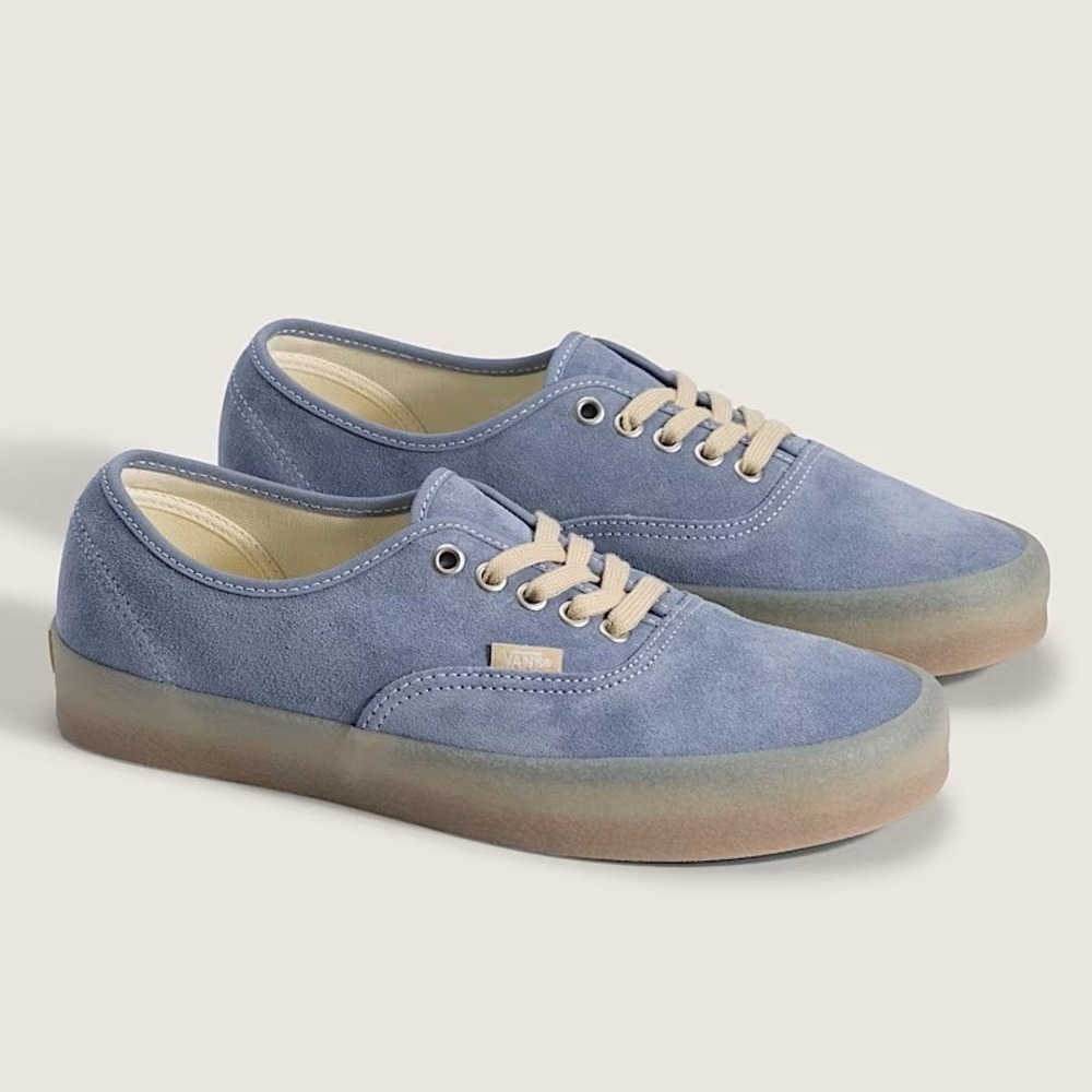 Vans Authentic Crepe Glacial Slate Blue Suede Sneakers W8.0 M6.5 UNISEX NEW